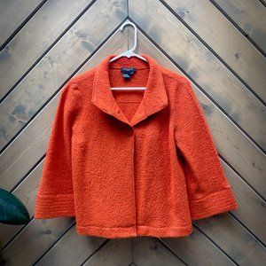 Sandro Boiled Wool Women's vibrant orange jacket